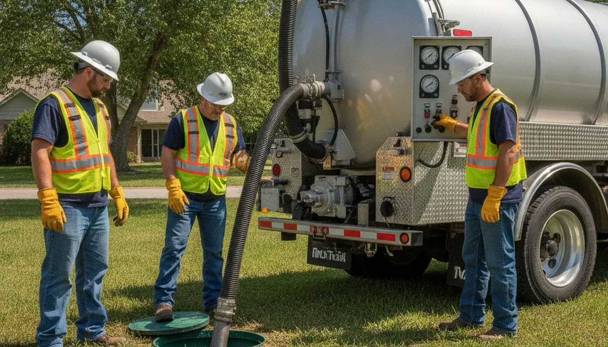 Phoenix, AZ septic pumping service truck for home backup prevention